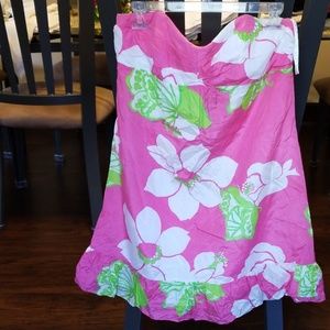 Lilly Pulitzer strapless dress size 8